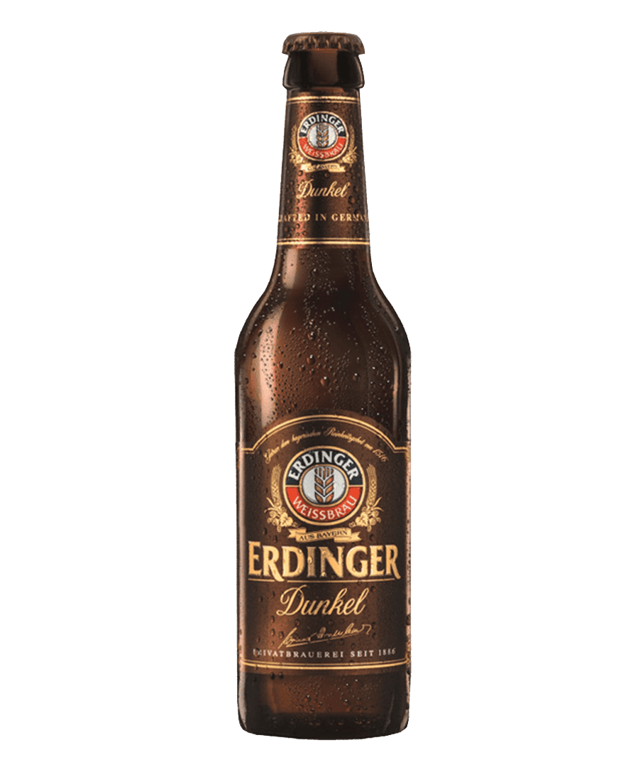 Erdinger Dunkel Dark German Wheat Beer – 6 x 500ml Bottles (5.3% ABV)