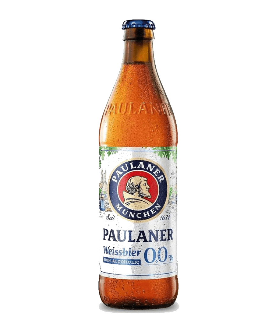 Paulaner Weissbier Alkoholfrei Wheat Beer – 6 x 500ml Bottles (0.0% ABV)