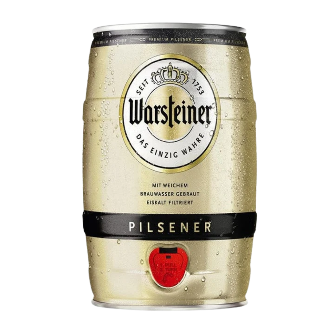 Warsteiner Pilsner German Beer Mini Keg - 5 Litre (4.8% ABV)