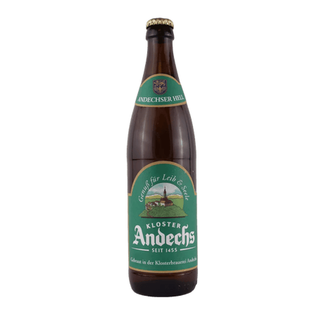 Andechs Andechser Hell German Lager - 500ml Bottle (4.8% ABV) German Beer