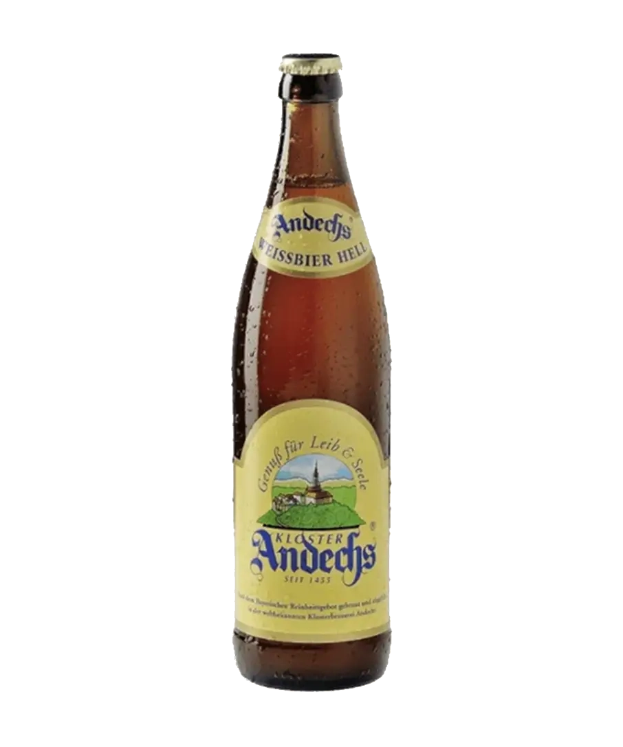 Andechs Weissbier Hell German Wheat Beer – 6 x 500ml Bottles (5.5% ABV)