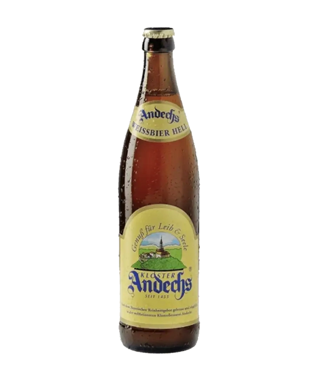 Andechs Weissbier Hell German Wheat Beer – 6 x 500ml Bottles (5.5% ABV)