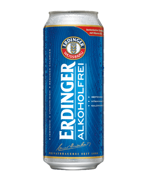 Erdinger Alkoholfrei Alcohol Free Wheat Beer – 6 x 500ml Cans (0.5% ABV)