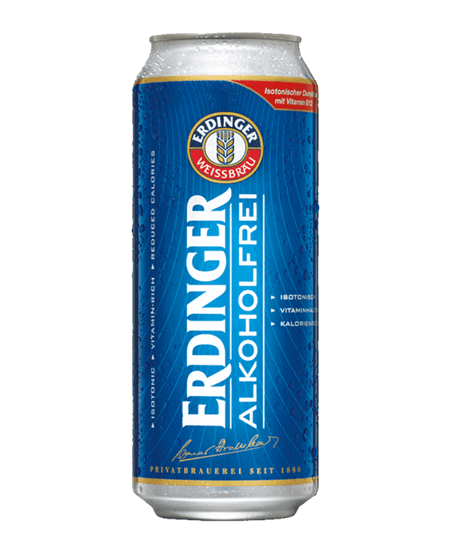 Erdinger Alkoholfrei Alcohol Free Wheat Beer – 6 x 500ml Cans (0.5% ABV)