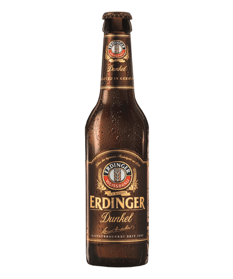 Erdinger Dunkel Dark German Wheat Beer – 6 x 500ml Bottles (5.3% ABV)
