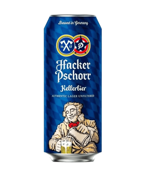Hacker-Pschorr Kellerbier German Lager – 6 x 500ml Cans (5.5% ABV)