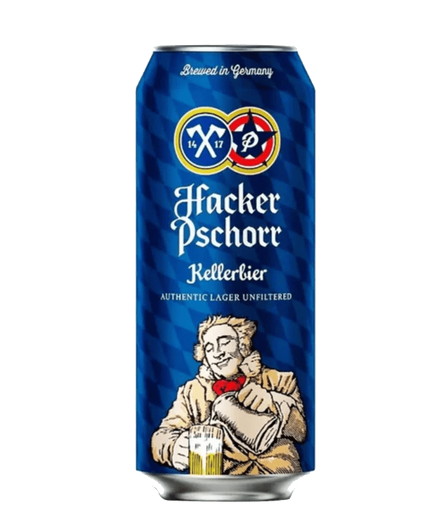 Hacker-Pschorr Kellerbier German Lager – 6 x 500ml Cans (5.5% ABV)