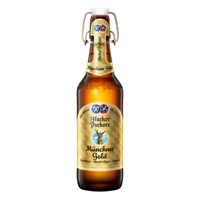 Hacker-Pschorr Munchner Gold Helles Lager - 500ml Bottle (5.5% ABV)
