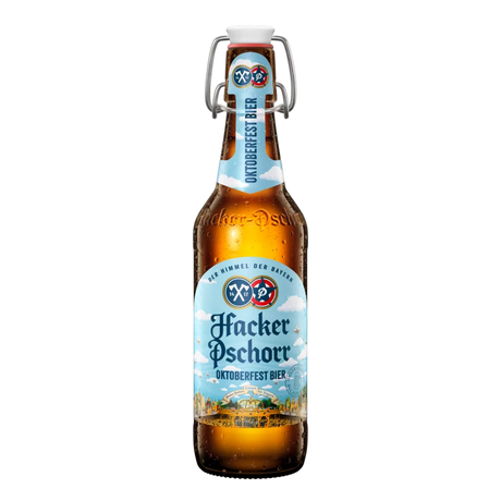 Hacker-Pschorr Oktoberfest Beer - 6 x 500ml Bottles (5.8% ABV) German Beer