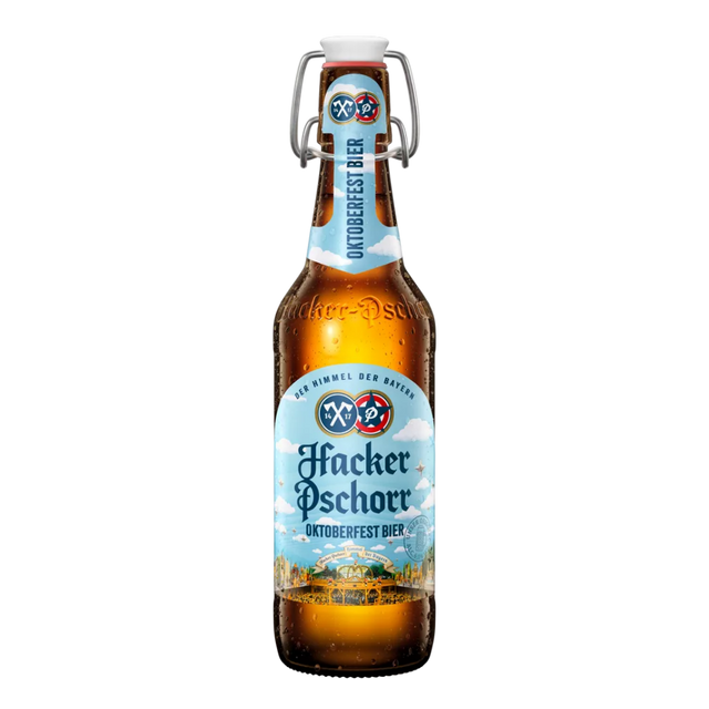 Hacker-Pschorr Oktoberfest Beer - 6 x 500ml Bottles (5.8% ABV) German Beer