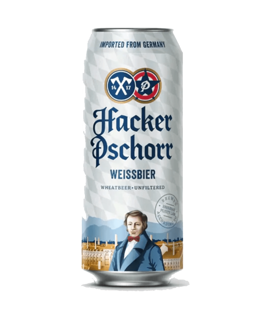 Hacker-Pschorr Weissbier German Wheat Beer – 6 x 500ml Cans (5.5% ABV)