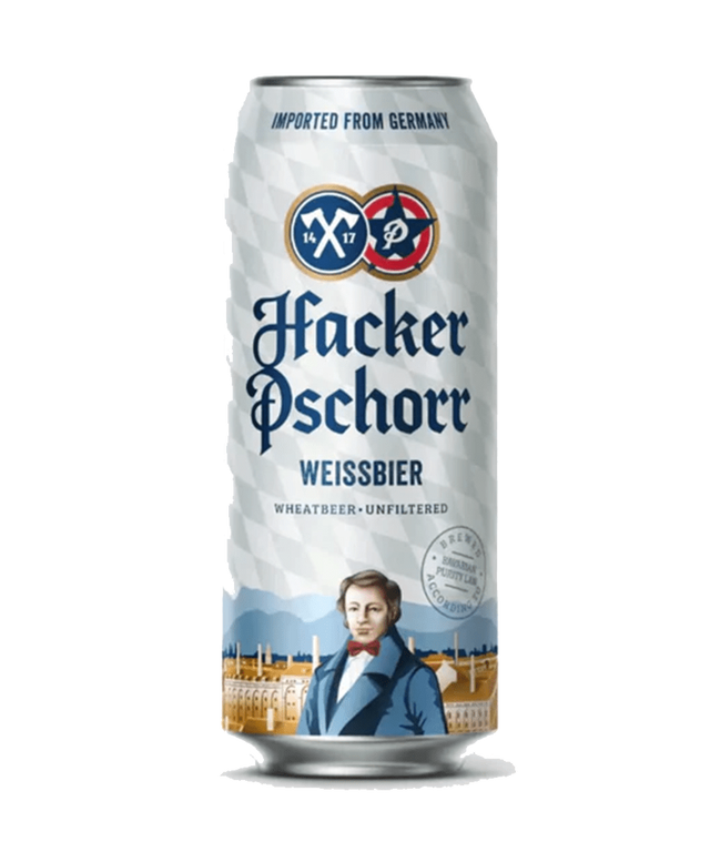 Hacker-Pschorr Weissbier German Wheat Beer – 6 x 500ml Cans (5.5% ABV)