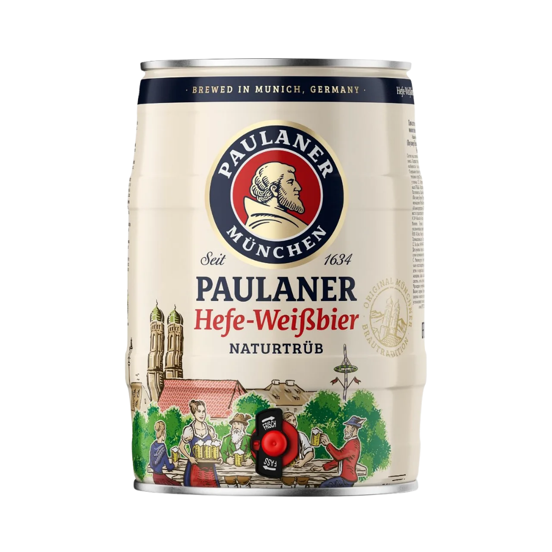Paulaner Hefe Weissbier Mini Keg - 5 Litre (5.5% ABV)