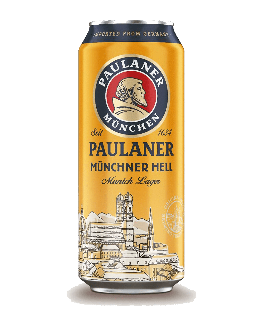 Paulaner Münchner Hell Lager – 6 x 500ml Cans (4.9% ABV)