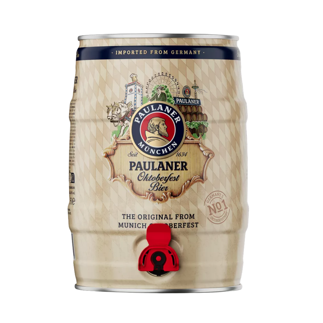 Paulaner Oktoberfest Beer Mini Keg - 5 Litre (6.0% ABV) German Beer
