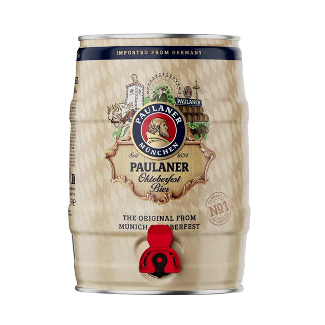 Paulaner Oktoberfest Beer Mini Keg - 5 Litre (6.0% ABV) German Beer