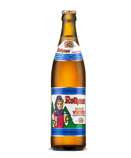 Rothaus Hefe Weizen Alkoholfrei Wheat Beer – 6 x 500ml Bottles (0.5% ABV)