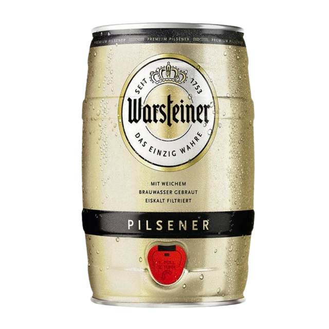 Warsteiner Pilsner German Beer Mini Keg - 5 Litre (4.8% ABV)